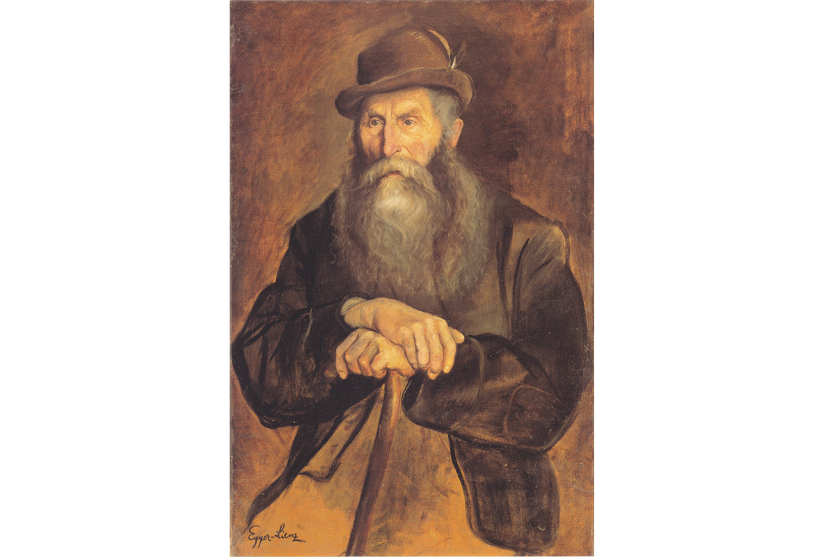 Albin Egger-Lienz - Bildnis eines Mannes (Kniestück)  1868-1926
