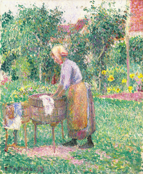 Camille Pissarro - A Washerwoman at Eragny