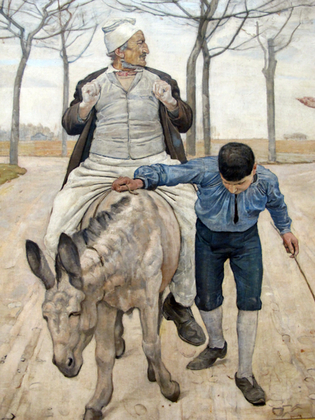 Ferdinand hodler - il mugnaio, suo figlio e l&#039;asino  1853–1918