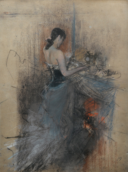 Giovanni Boldini - BY THE FIRESIDE