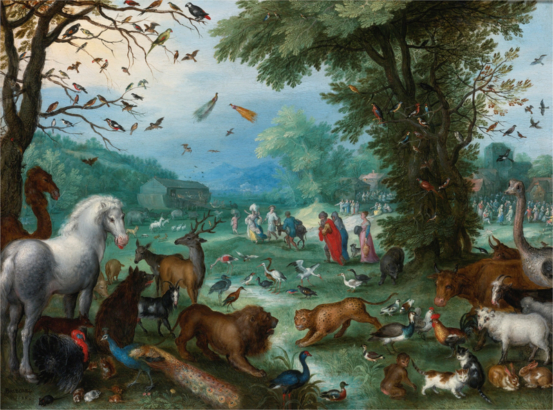Jan Brueghel the Elder - PARADISE LANDSCAPE WITH THE ANIMALS ENTERING NOAH&#039;S ARK