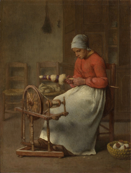 Jean-François Millet - Femme filature (1855-60)