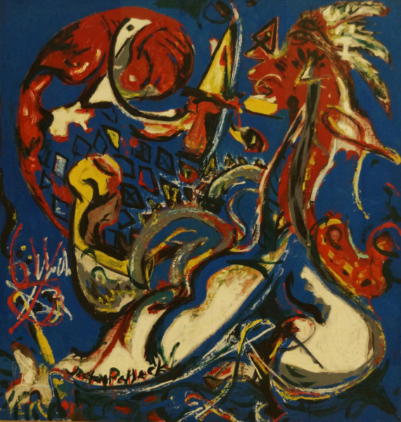 Jackson Pollock - the-moon-woman-cuts-the-circle-1943