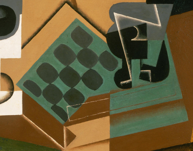 Juan Gris - Chessboard, Glass, and Dish, Philadelphia Museum of Art (detail)