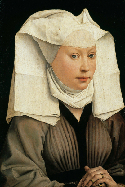 Rogier van der Weyden - Portrait of a Woman with a Winged Bonnet-1