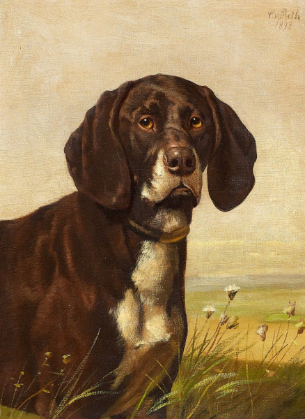 Caspar von Reth - Hundeportrait 1893