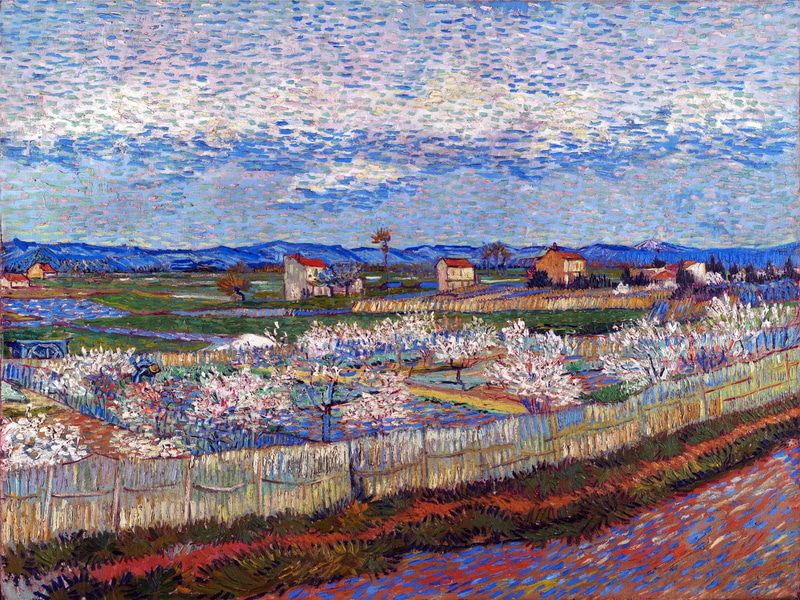 Vincent van Gogh - Perzikbomen in bloei