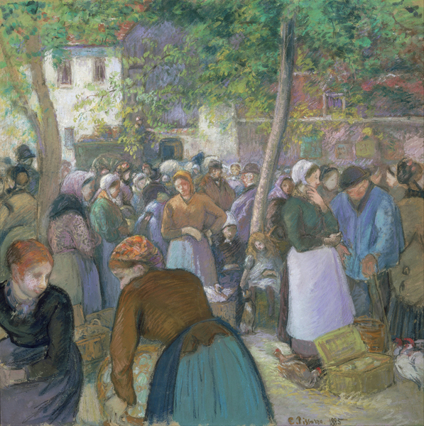 Camille Pissarro - Poultry Market at Gisors  1830-1903
