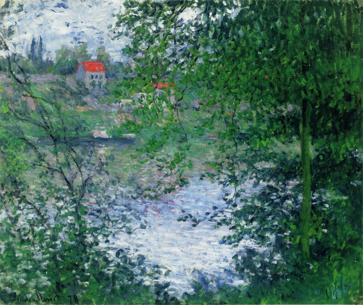 Claude Monet - À TRAVERS LES ARBRES, ÎLE DE LA GRANDE JATTE