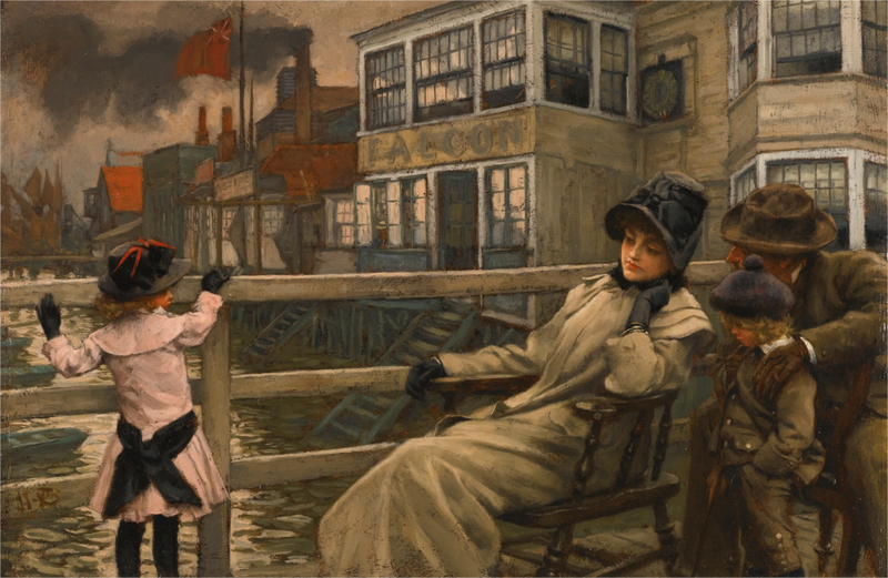 James Tissot - WAITING FOR THE FERRY