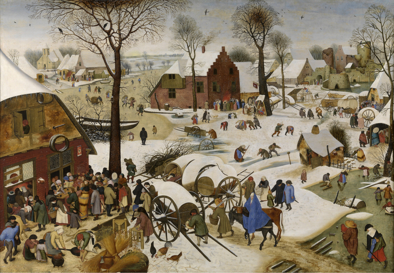 Pieter Brueghel - De volkstelling in Betlehem