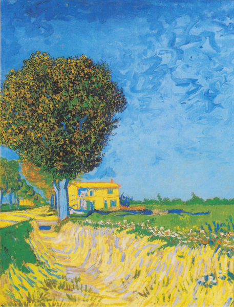 Vincent van Gogh - Allee bei Arles mit Häusern