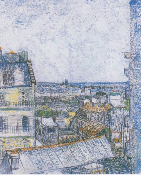 Vincent van Gogh - Blick auf Paris aus Vincents Zimmer in der Rue Lepic1