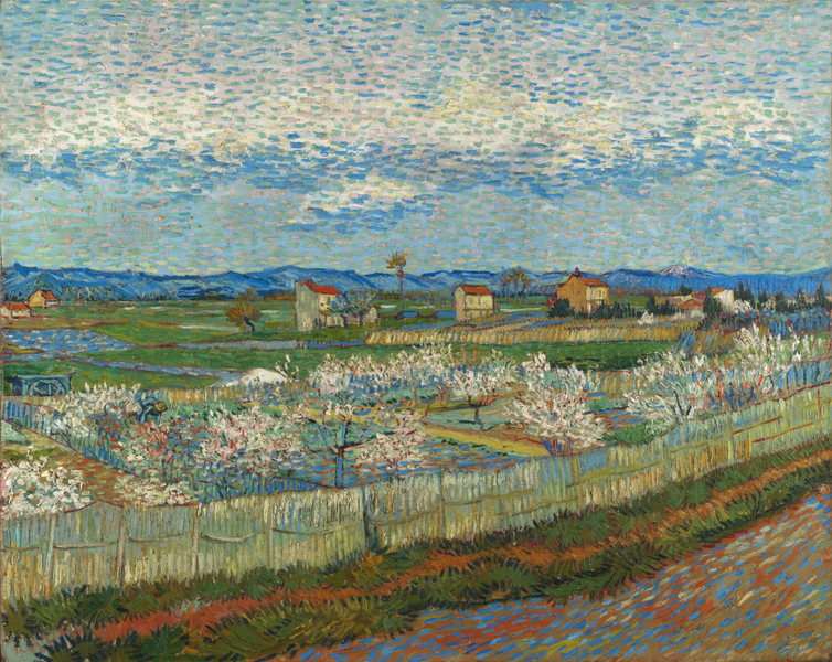 Vincent van Gogh - Perzikbomen in bloei