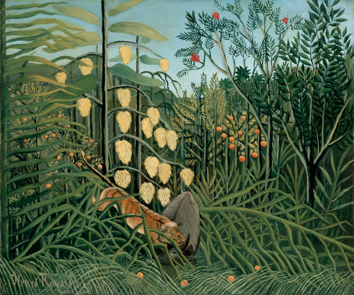 Henri Rousseau - In a Tropical Forest. Struggle between Tiger and Bull