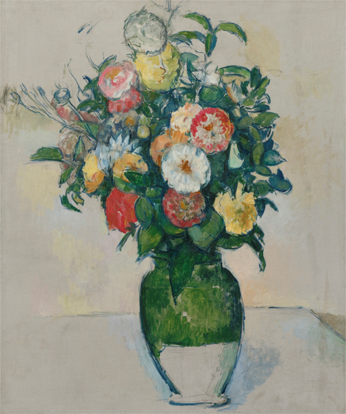 Paul Cézanne - FLEURS DANS UN POT D&#039;OLIVES