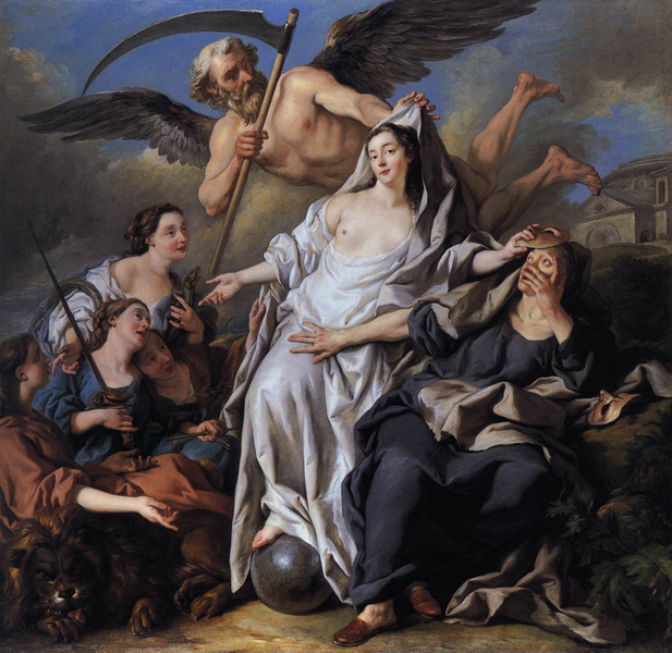 Jean-François de Troy - An Allegory of Time Unveiling Truth - WGA23082